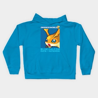 digimon world 2 blue falcon patamon Kids Hoodie